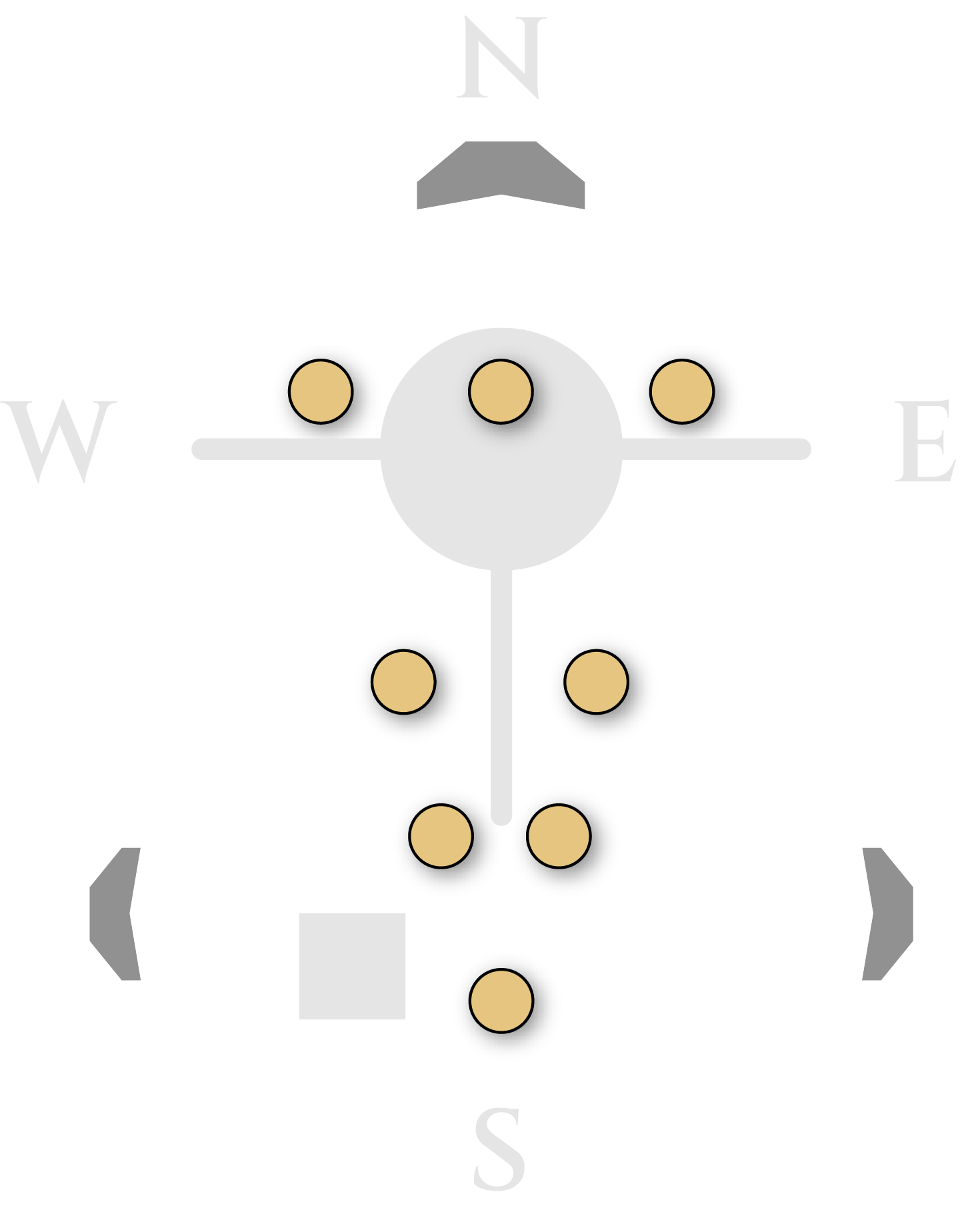 Church floorplan, north at the top